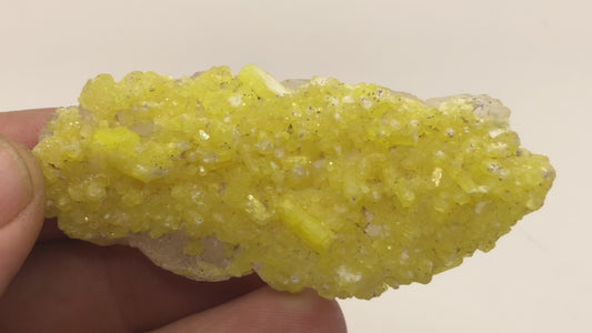 Ettringite on Stepped Calcite (Cathedral Calcite)